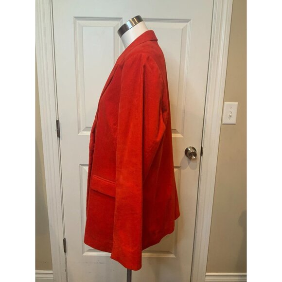 Boden Oxschott Red Thick Wale Corduroy Blazer Jacket, Size 16R US / 20R UK - Picture 4 of 10